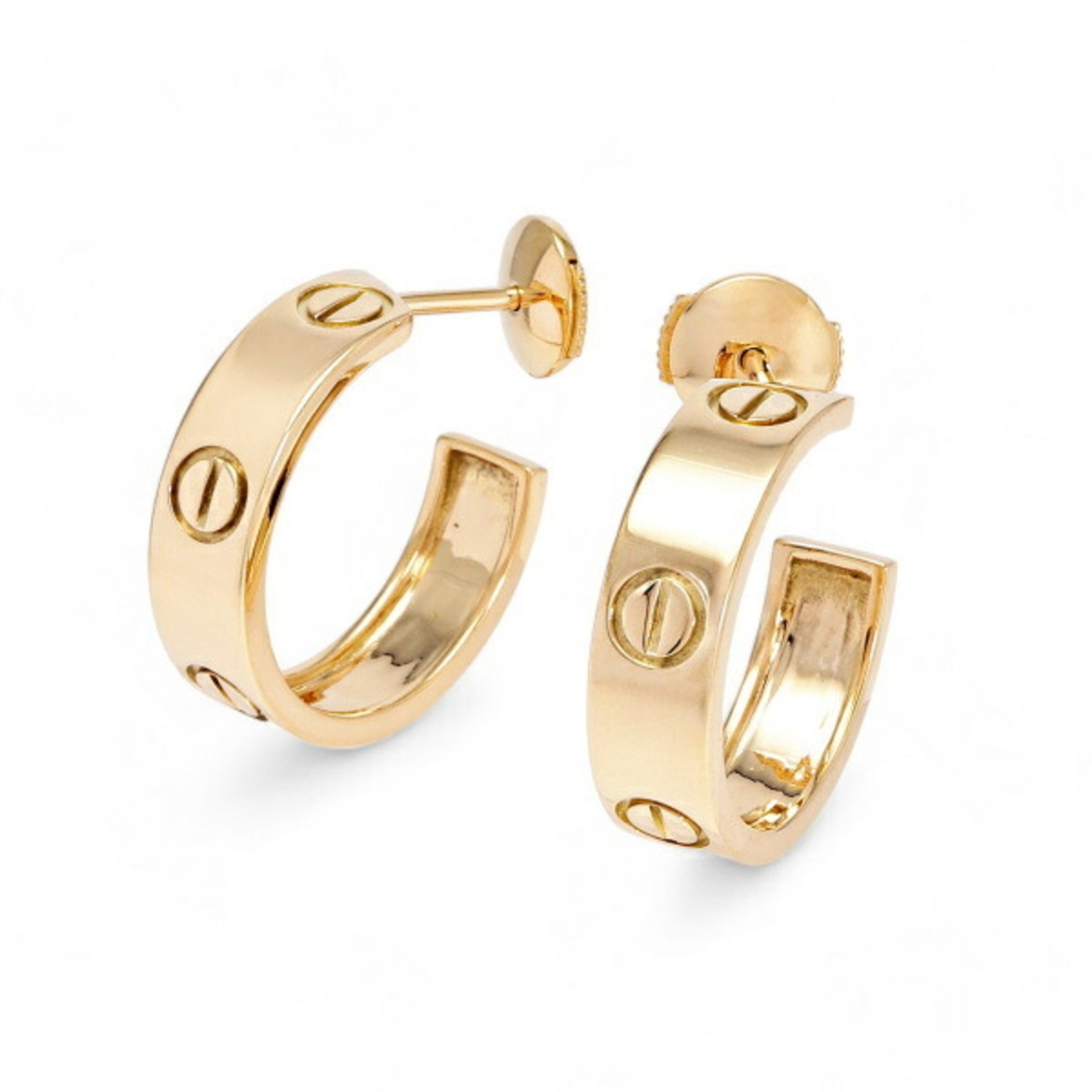 Cartier Love K18YG Yellow Gold Earrings