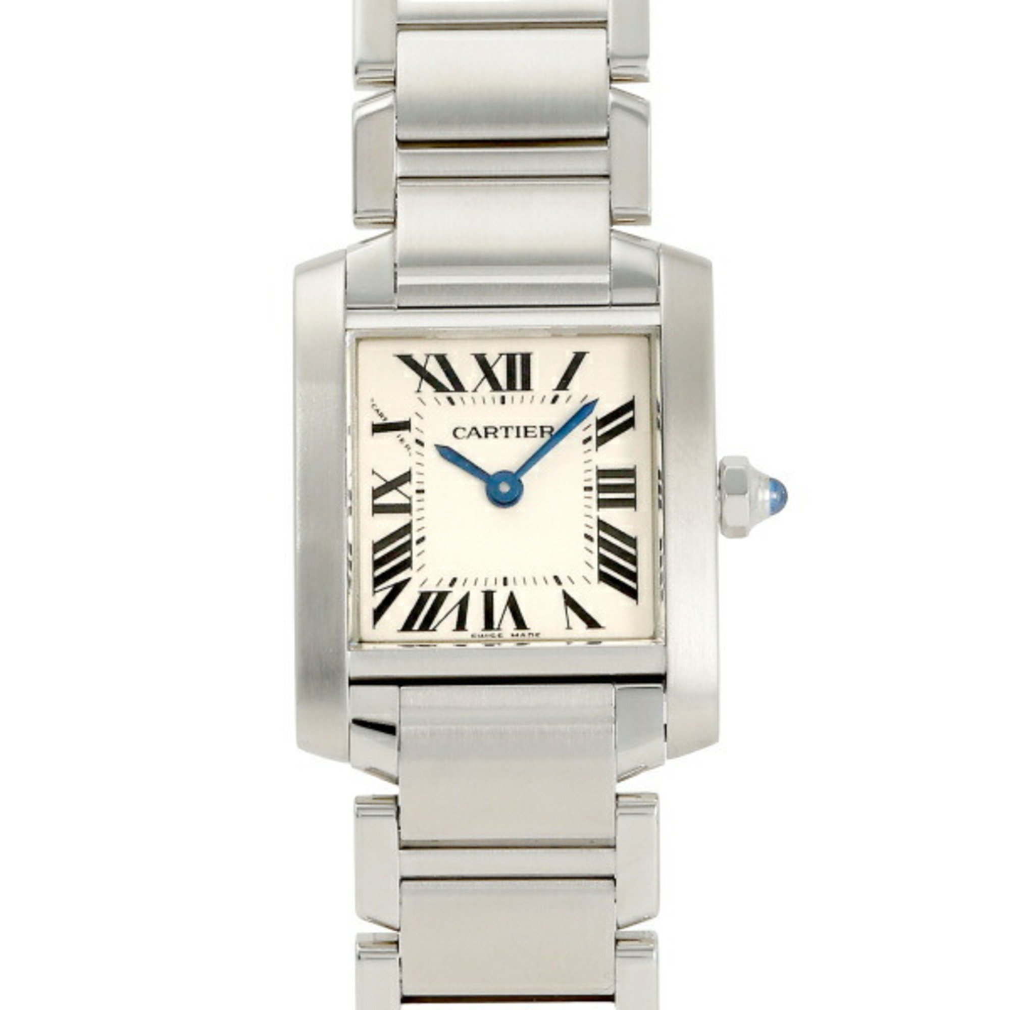 Cartier Tank Francaise SM W51008Q3 Silver Dial Wristwatch for Women
