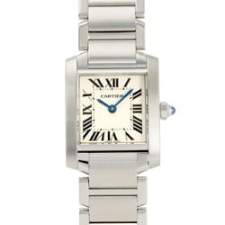 Cartier Tank Francaise SM W51008Q3 Silver Dial Wristwatch for Women