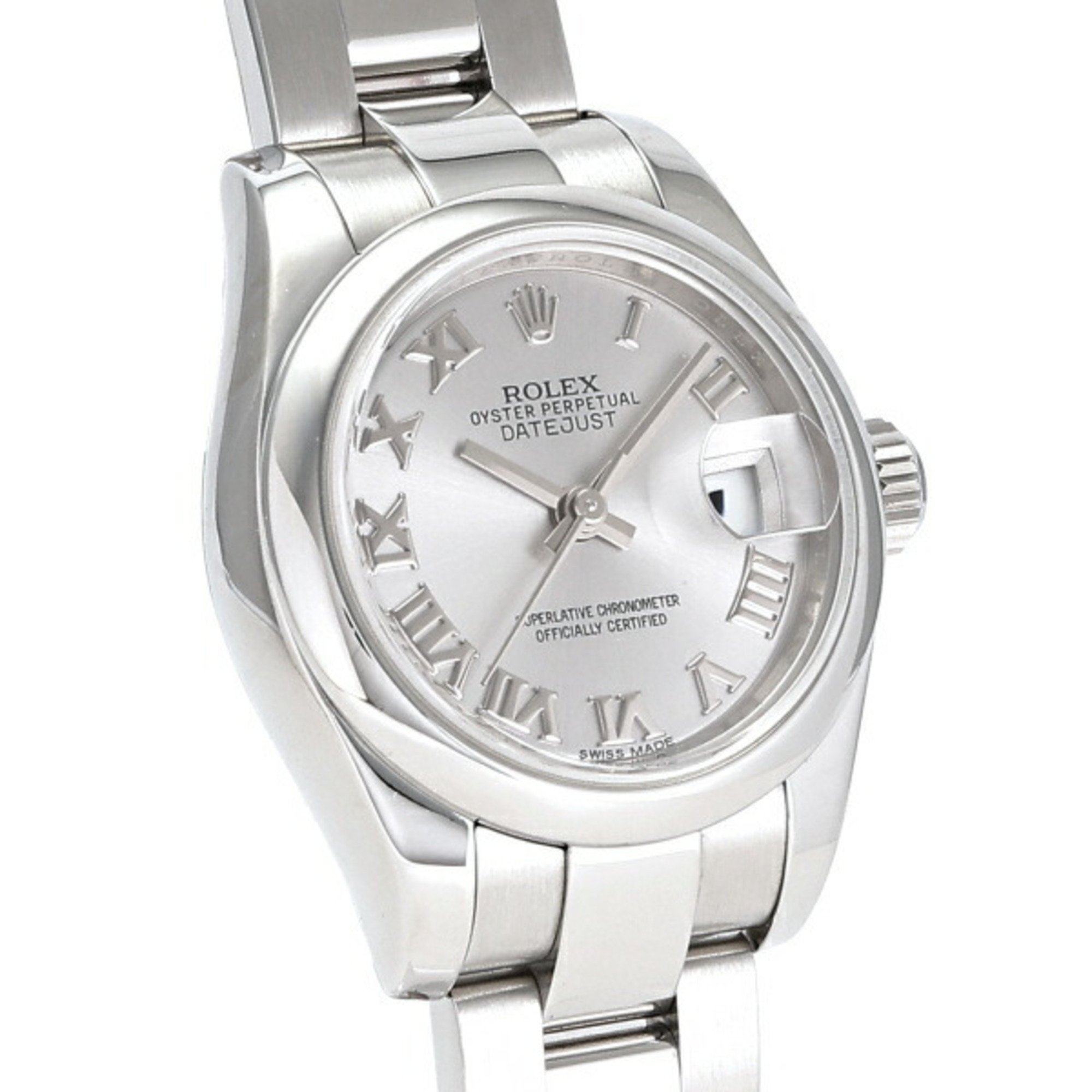 Rolex ROLEX Datejust 26 179160 Silver Roman Dial Wristwatch for Women