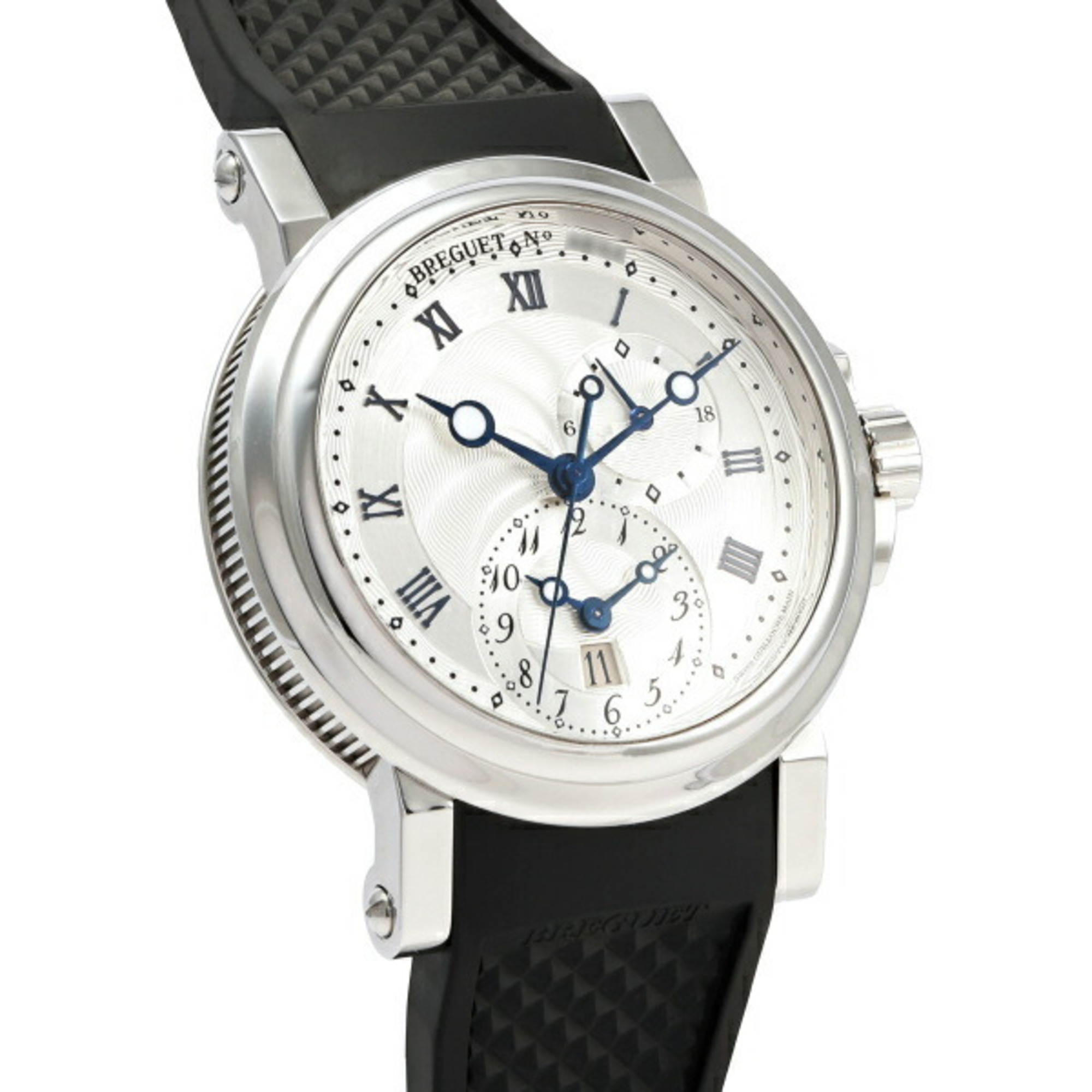 Breguet Marine GMT 5857ST 12 5ZU Silver Dial Men's Watch
