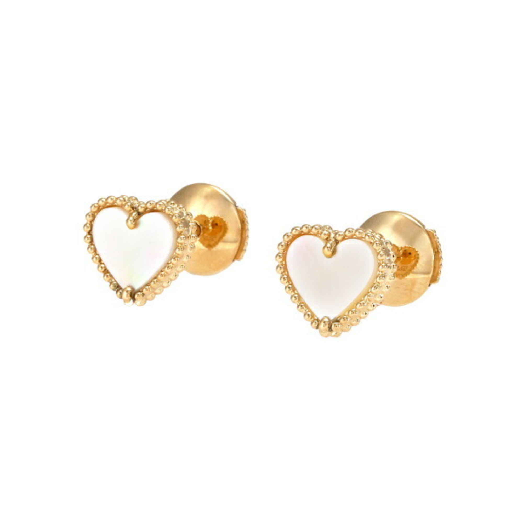 Van Cleef & Arpels Sweet Alhambra Heart K18YG Yellow Gold Earrings