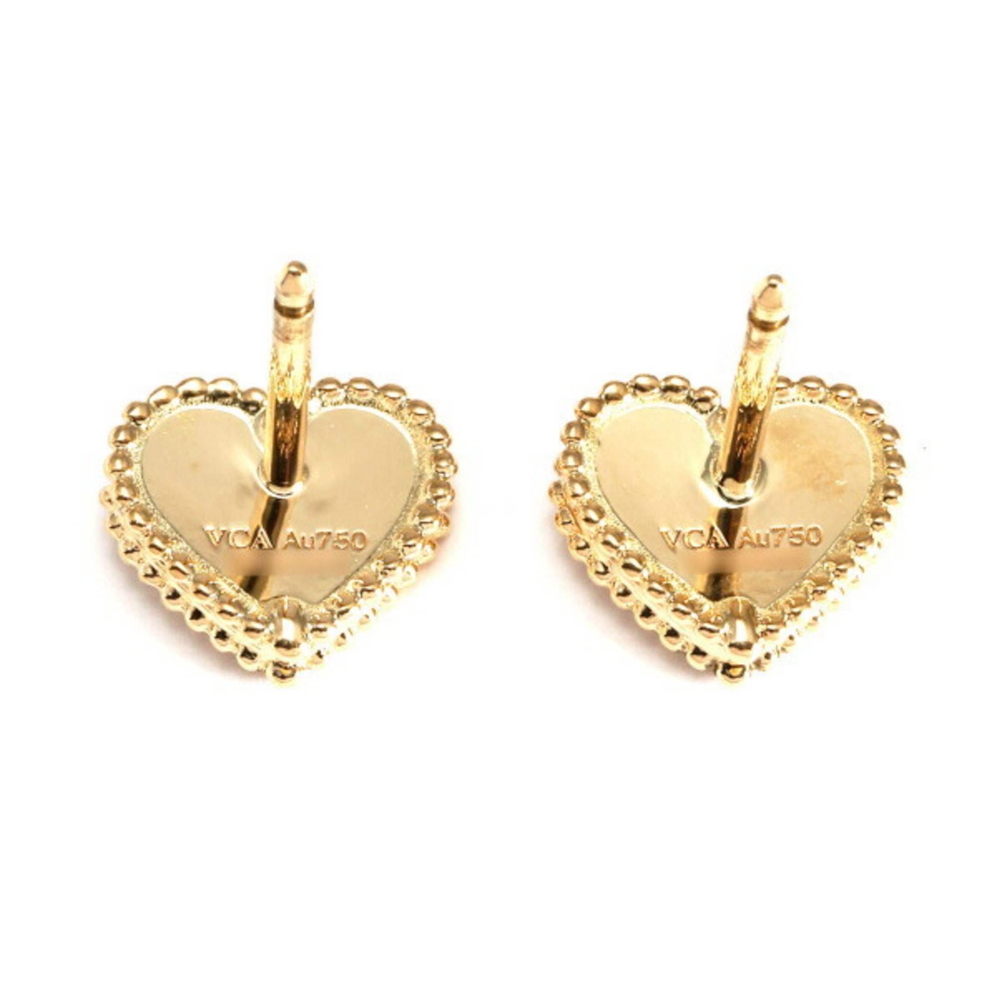 Van Cleef & Arpels Sweet Alhambra Heart K18YG Yellow Gold Earrings