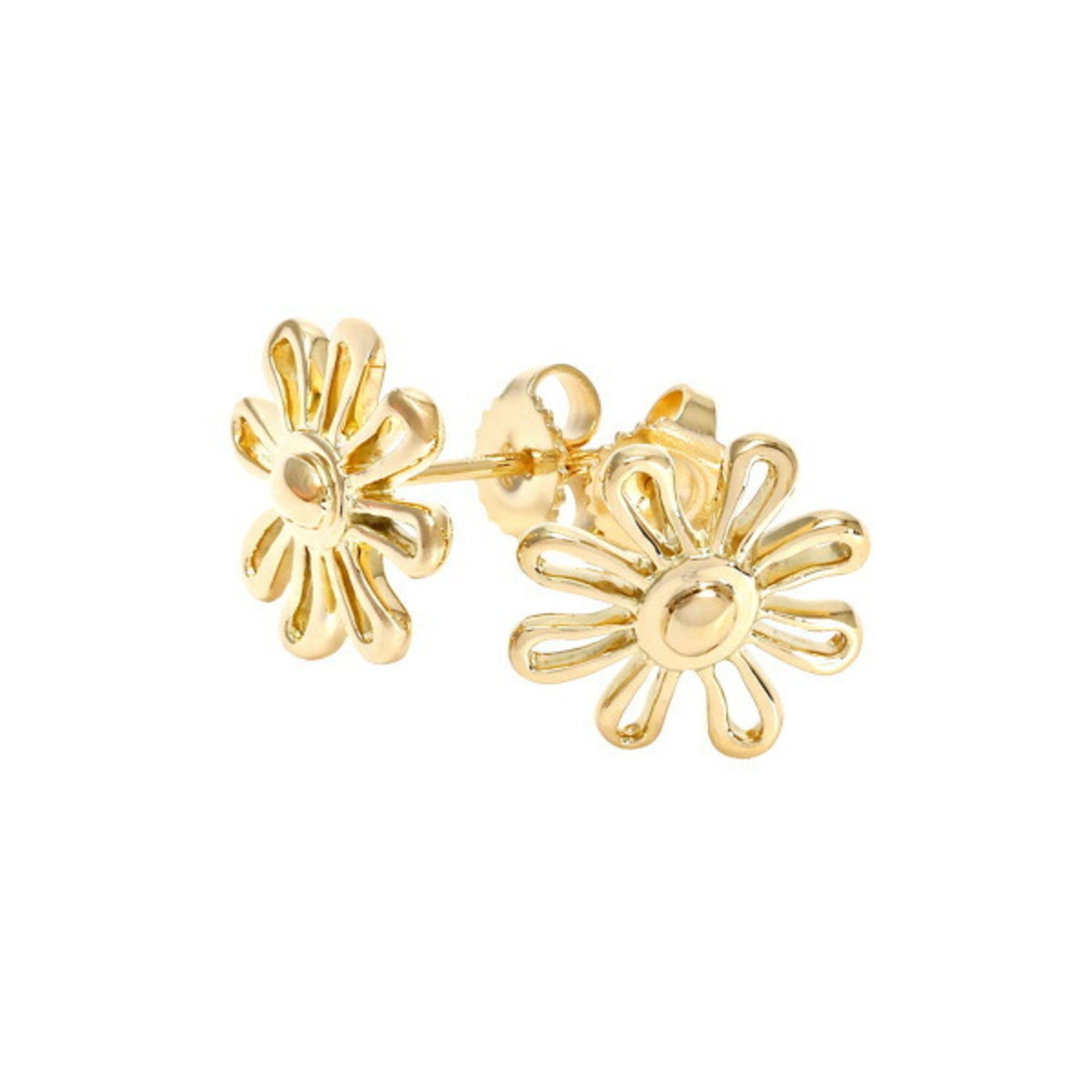 Tiffany Daisy K18YG Yellow Gold Earrings