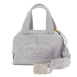 Prada 2Way Bag in Calfskin, Light Grey 1BB078