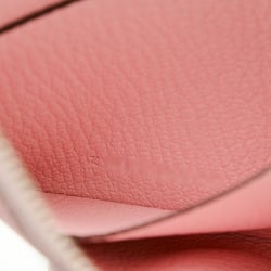 Hermes Paddock Wallet Purse Chevre Rose Sakura Caramel Z Stamp