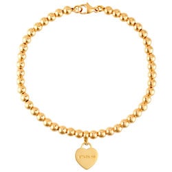 Tiffany & Co. Return to Heart Tag Beads Bracelet K18YG Women's