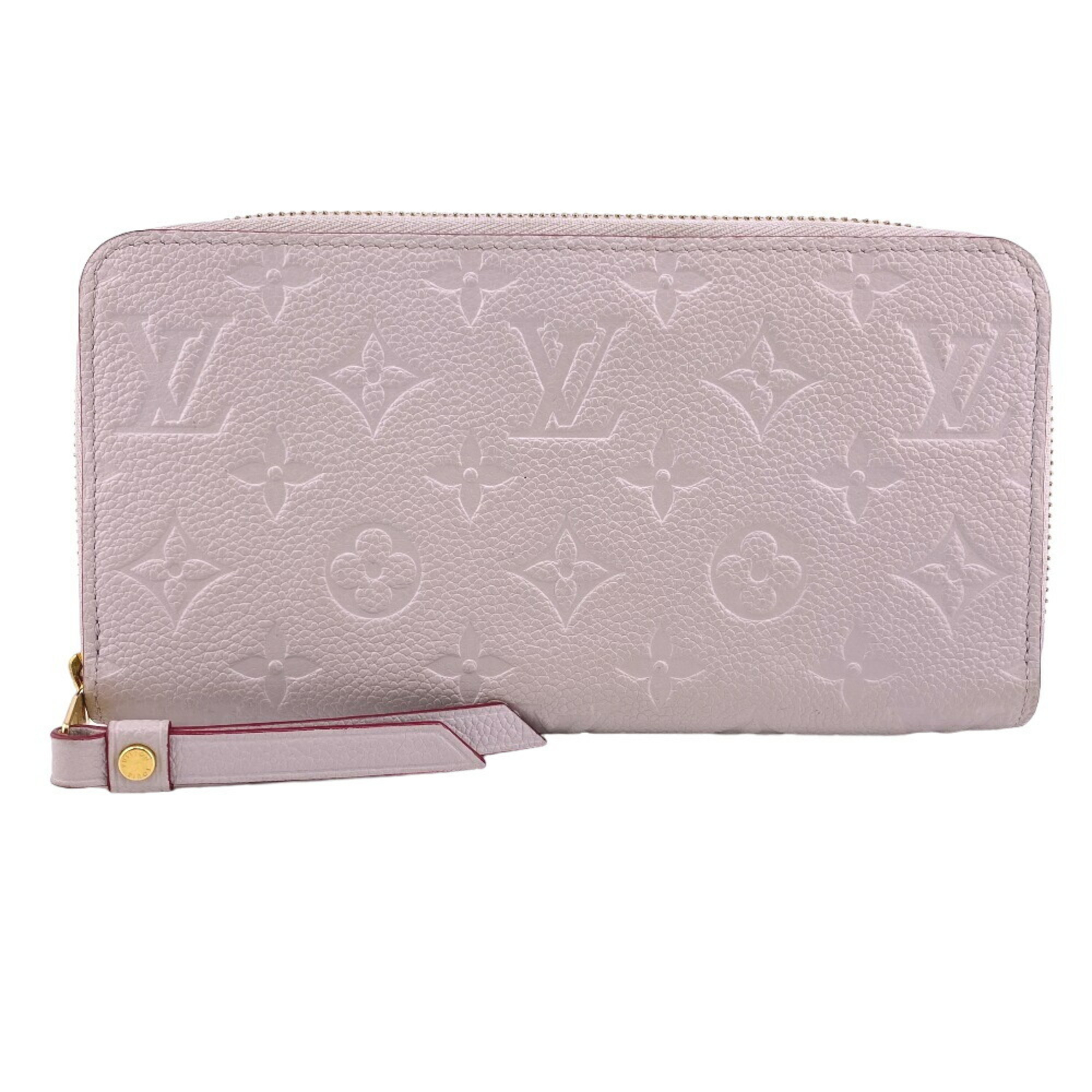 LOUIS VUITTON M69142 Round Monogram Empreinte Long Wallet Beige Women's