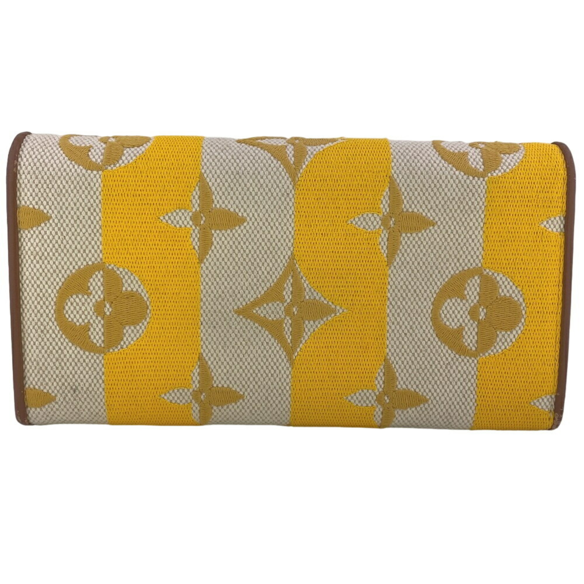 LOUIS VUITTON M80416 Portefeuille Capucines Monogram Long Wallet Yellow Women's