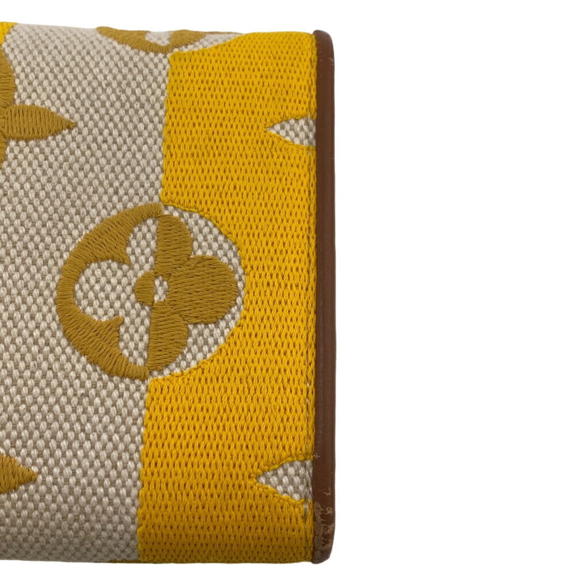 LOUIS VUITTON M80416 Portefeuille Capucines Monogram Long Wallet Yellow Women's