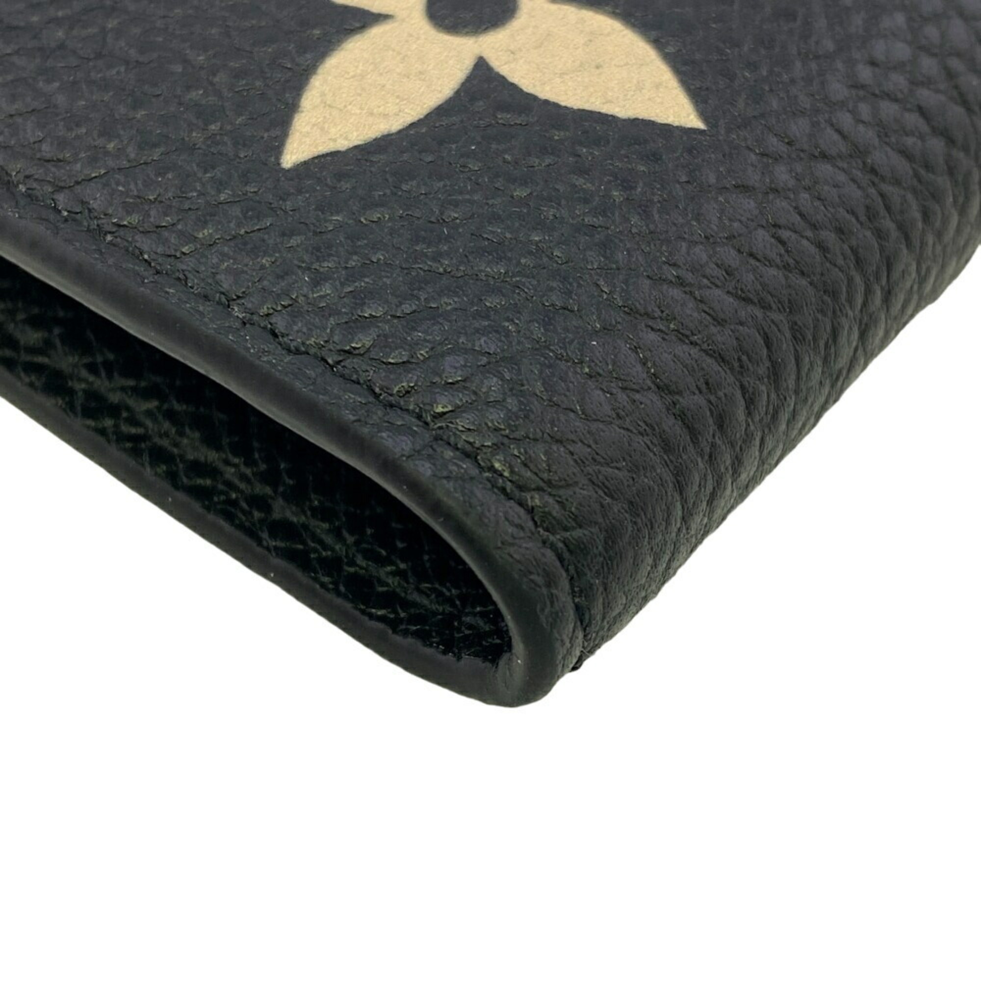 LOUIS VUITTON M80968 Portefeuille Victorine Compact Wallet Monogram Empreinte Tri-fold Black Women's