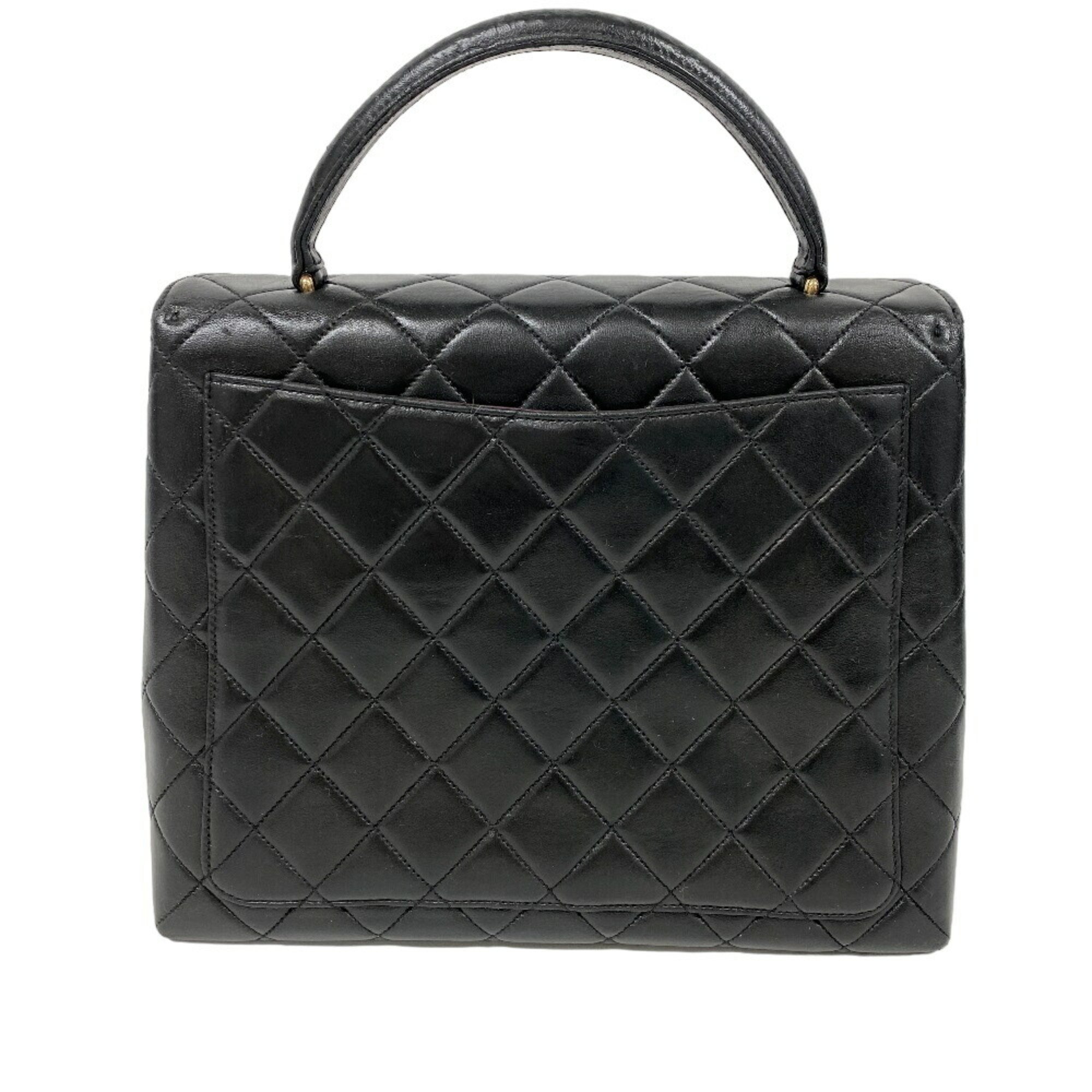 CHANEL Turnlock Matelasse Coco Mark Handbag Black Women's