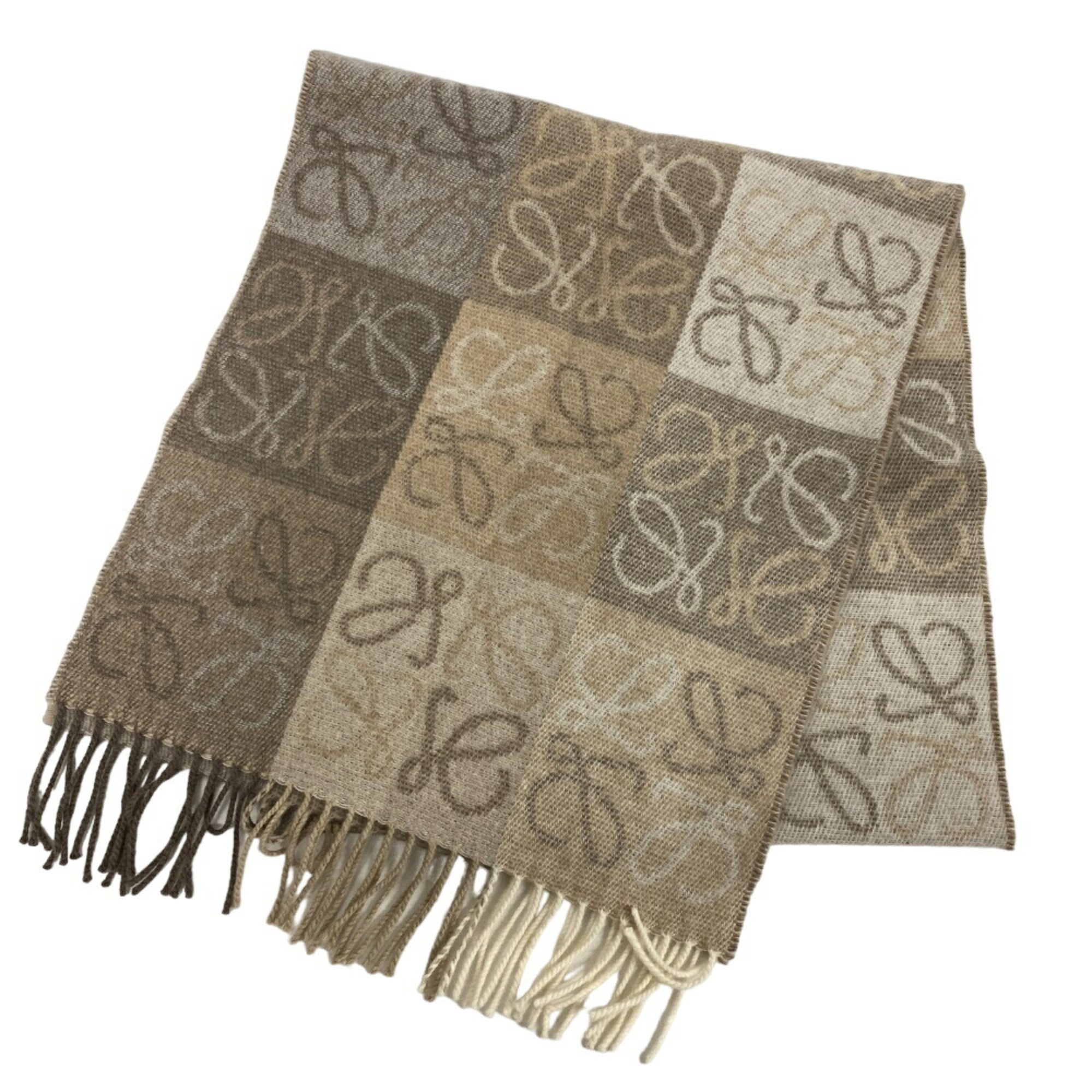 LOEWE Anagram Scarf Beige Women's