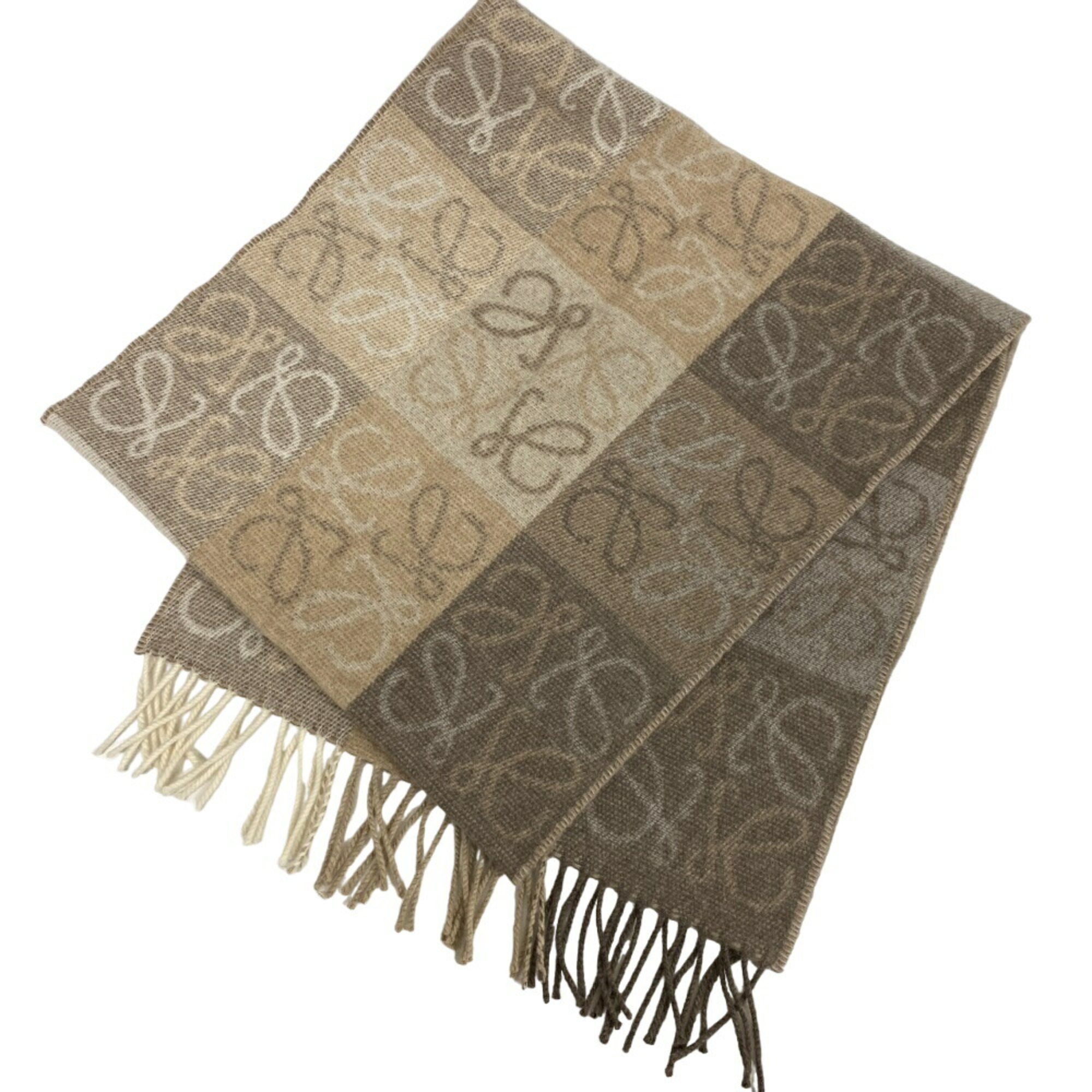 LOEWE Anagram Scarf Beige Women's