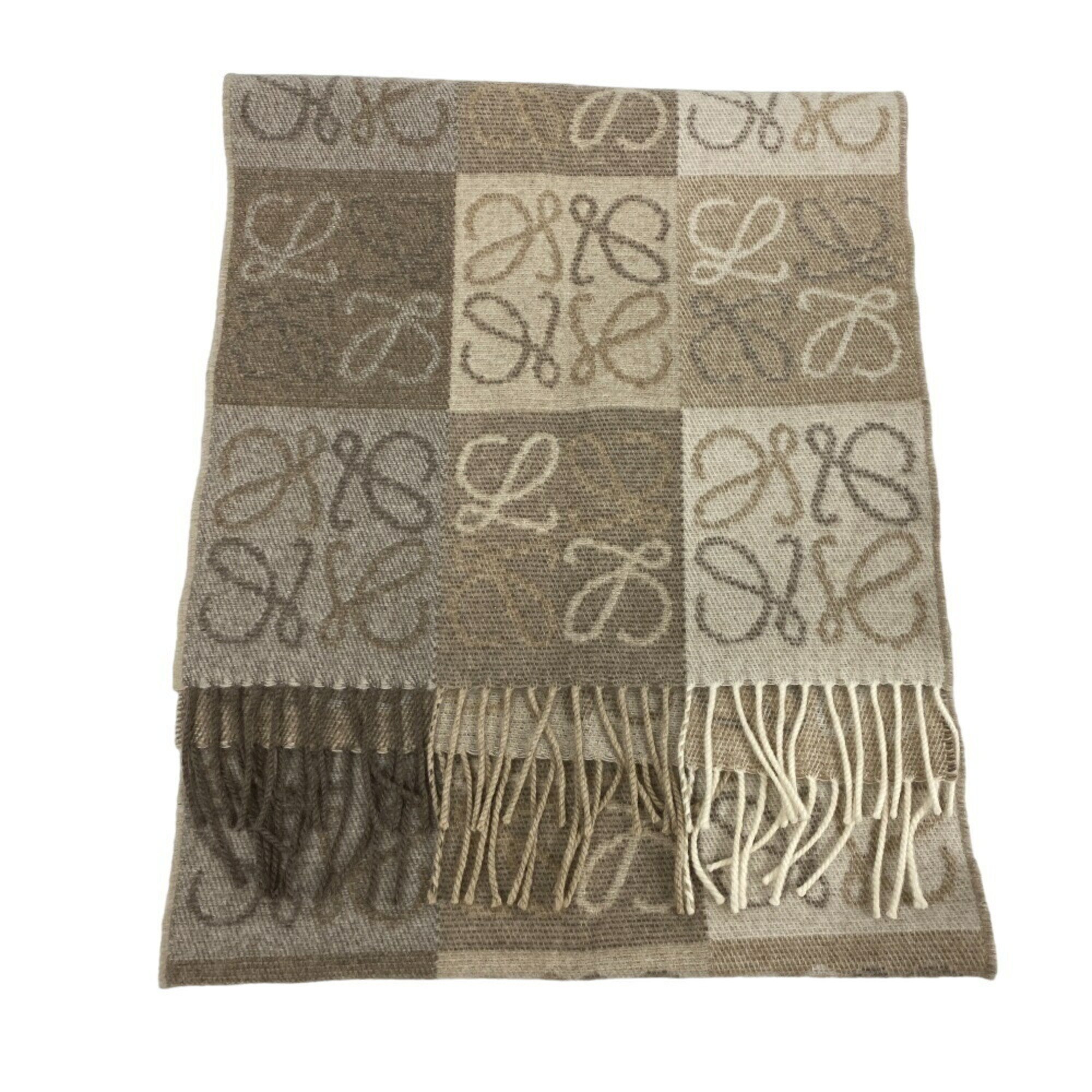 LOEWE Anagram Scarf Beige Women's