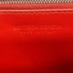 BOTTEGAVENETA Bottega Veneta Round Intrecciato Long Wallet Red Unisex