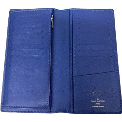 LOUIS VUITTON M30559 Portefeuille Brazza Taiga Long Wallet Blue Ocean Men's