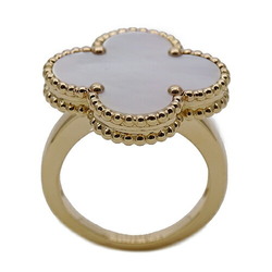 Van Cleef & Arpels Magic Alhambra Women's Ring 750YG Mother of Pearl Yellow Gold #52 Approx. Size 11.5 Polished