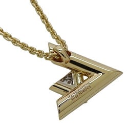 Louis Vuitton LOUIS VUITTON Necklace for Women and Men, 750YG Diamond, LV Volt One GM Yellow Gold Q93808, Polished