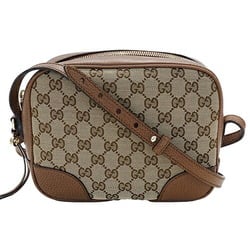 Gucci GUCCI Bag Women's GG Canvas Shoulder Brown 449413 Outing