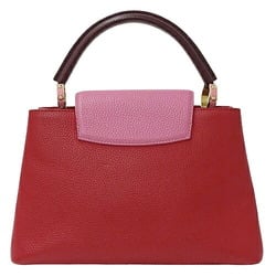 LOUIS VUITTON Bags for Women Handbags Shoulder 2way Capucines MM Taurillon Leather Red Pink Bordeaux