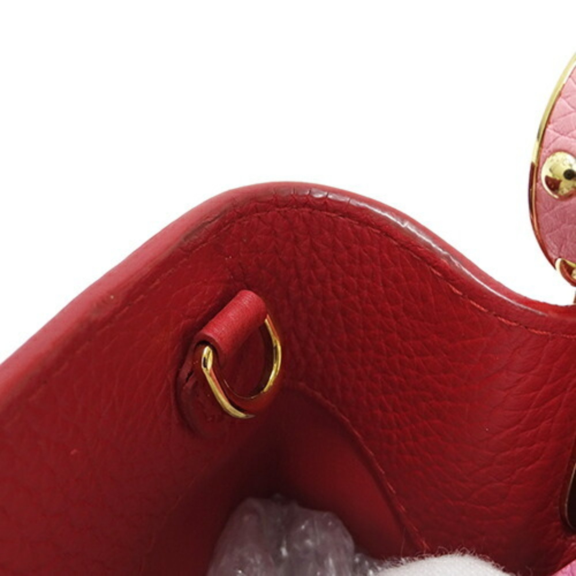 LOUIS VUITTON Bags for Women Handbags Shoulder 2way Capucines MM Taurillon Leather Red Pink Bordeaux