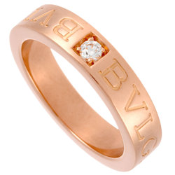 BVLGARI Double Ring, Diamond, Size 8.5, K18PG, Women's