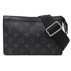Louis Vuitton LOUIS VUITTON Bag Monogram Eclipse Men's Shoulder Gaston Wearable Wallet Black M81124 Compact Crossbody