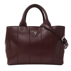 PRADA bag women's handbag shoulder 2way leather bordeaux 1BG900