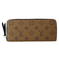Louis Vuitton LOUIS VUITTON Wallet Monogram Reverse Women's Men's Long Portefeuille Clemence M82336 Beige Round