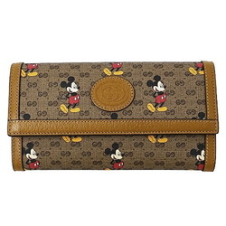 Gucci Women's Wallet GG Supreme Brown 602530 Mickey Mouse Disney Collaboration
