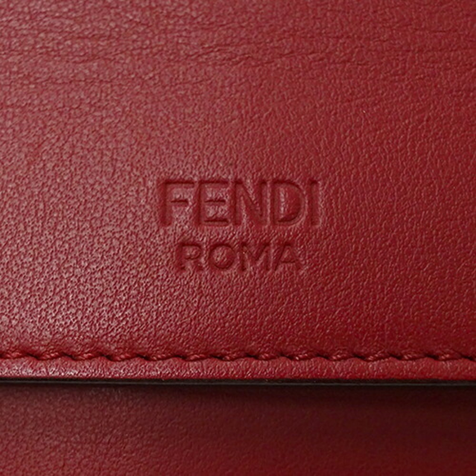 FENDI bag for women, F is handbag, shoulder bag, 2way, leather, Canay F, red, 8BT284