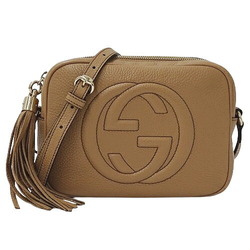 GUCCI Women's Shoulder Bag Soho Leather Beige 308364 Compact
