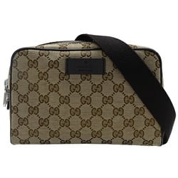 Gucci GUCCI Bag Men's GG Canvas Body Waist Pattern Brown 449174