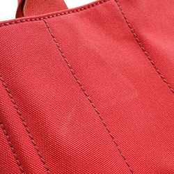 PRADA Bag Women's Handbag Tote Canvas Canapa Red BN2439