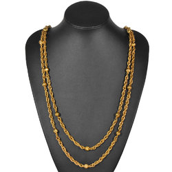 CHANEL Long Necklace 180cm Ball GP Gold Women's