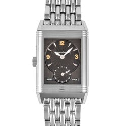 Jaeger-LeCoultre Q2718470 270.8.54 Reverso Duo Night & Day Watch, Hand-wound, Silver Black Dial, Men's
