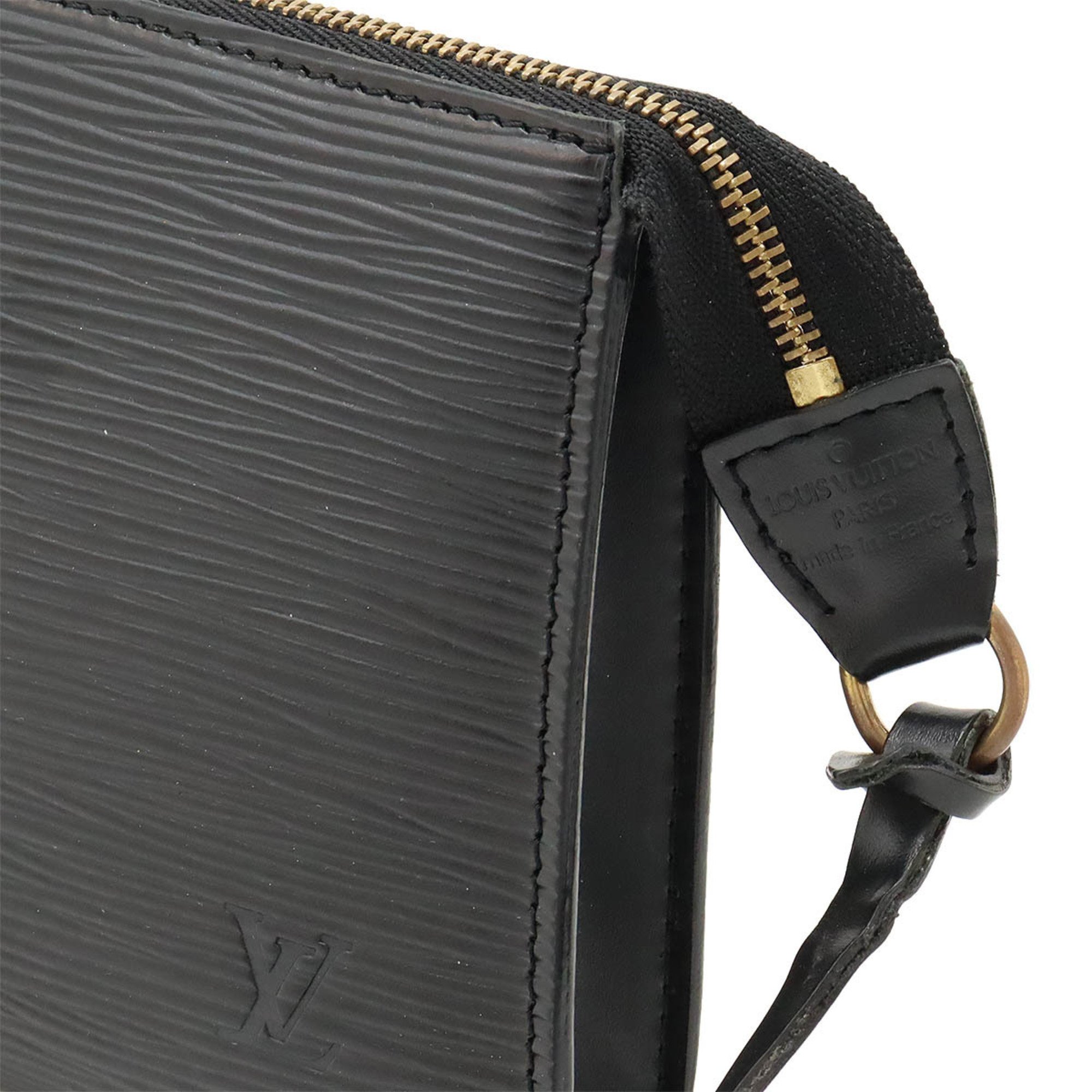 LOUIS VUITTON Louis Vuitton Epi Pochette Accessory Pouch Handbag Leather Noir Black M52942