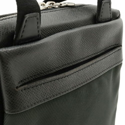 LOUIS VUITTON Louis Vuitton Taiga Sayan Shoulder Bag Canvas Calf Leather Ardoise Black M30902