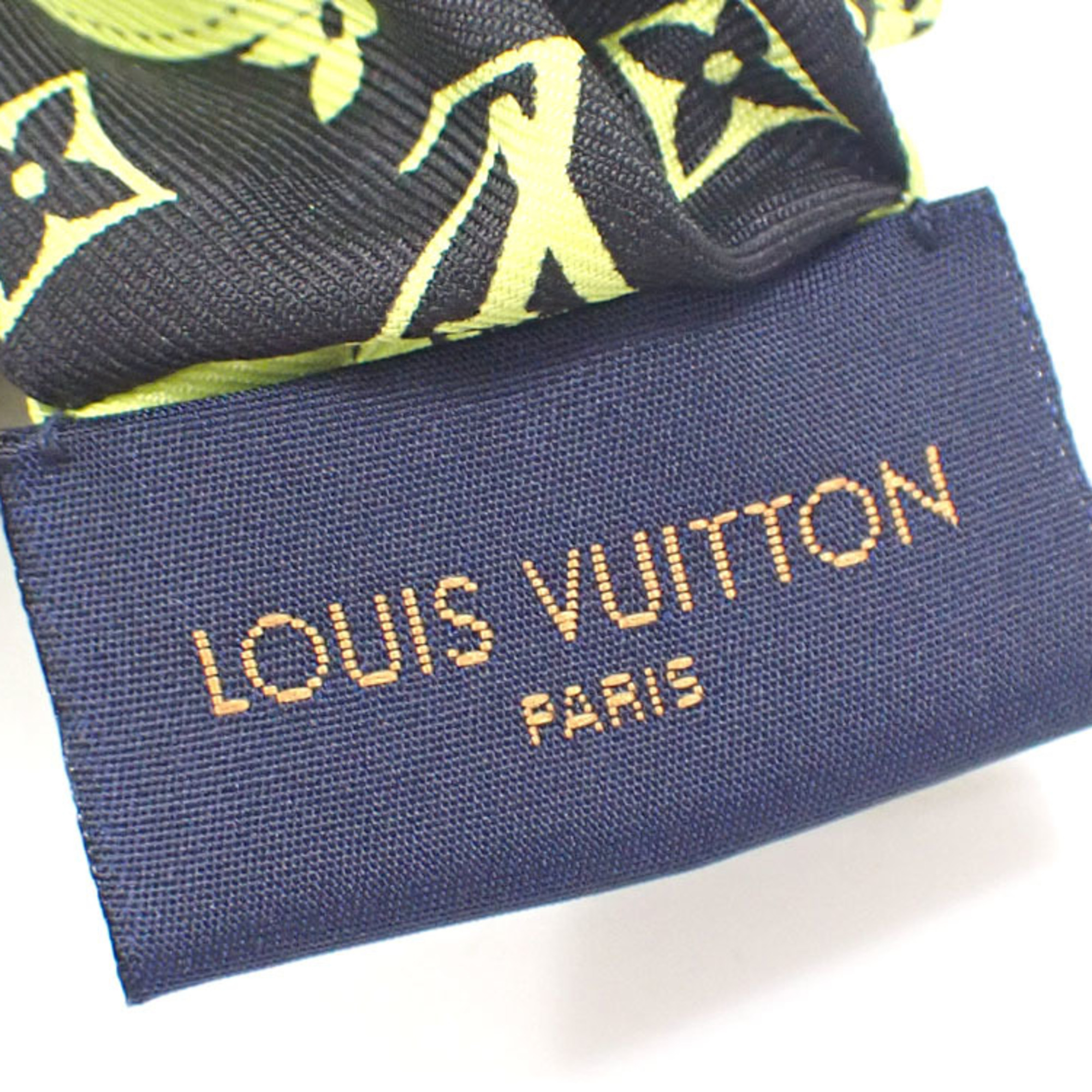 Louis Vuitton Scrunchie Confidential Women's Black Lime M77400 Hair Tie