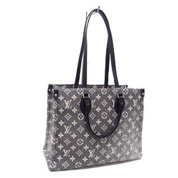 Louis Vuitton Tote Bag Monogram Jacquard Denim On the Go MM Women's M46448 Black Grey