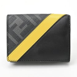 FENDI Fendi Diagonal Wallet Tri-fold Compact 7M0280A9XSF0R2A Black Fabric S-155788