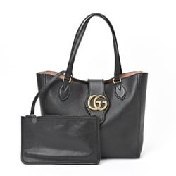 GUCCI GG Marmont Tote Bag 652680 Leather Black B-155911