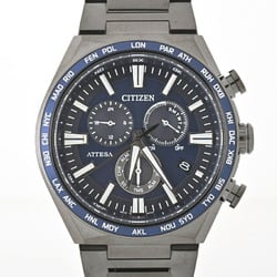 CITIZEN ATTESA ACT Line Black Titanium Series CB5967-66L E660-007C804 Quartz Wristwatch Radio Solar E-155837