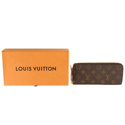 Louis Vuitton LOUIS VUITTON Portefeuille Clemence Round Monogram Canvas M61298 Rose Ballerine RFID Women's