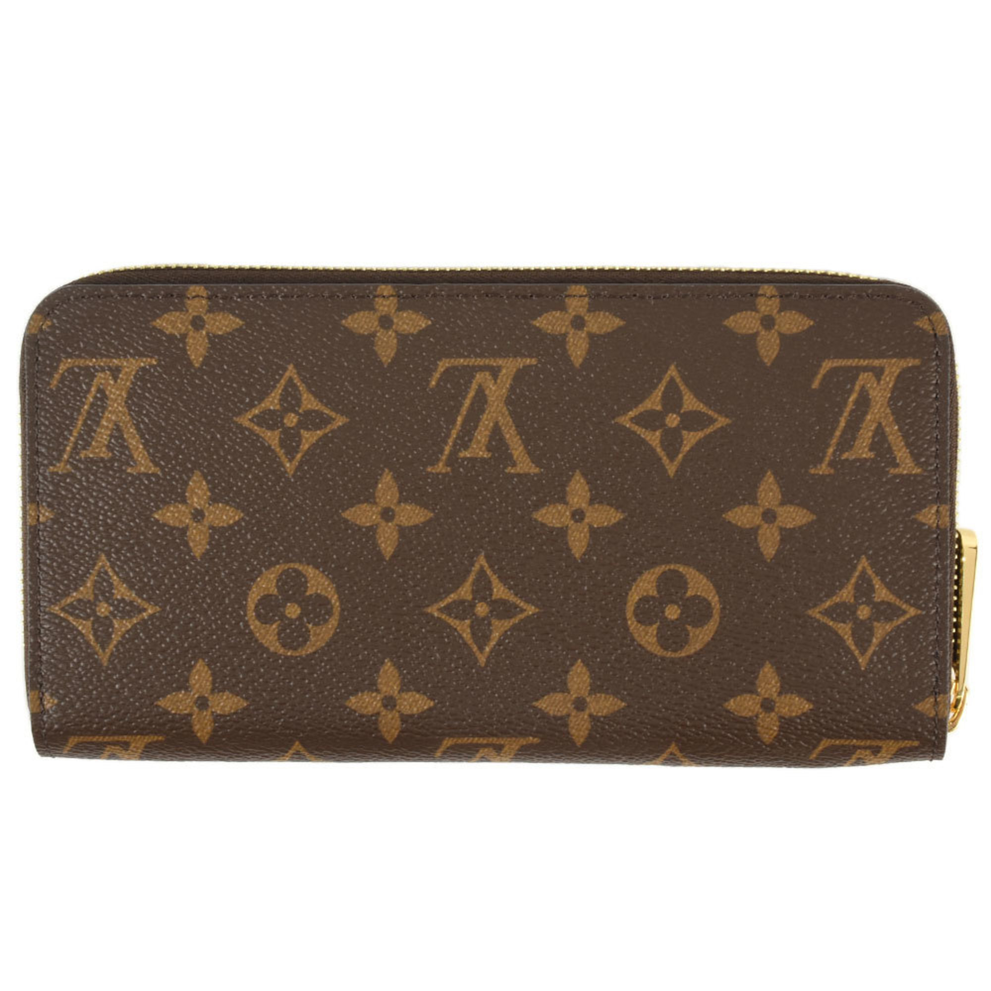 Louis Vuitton LOUIS VUITTON Zippy Wallet Round Monogram Canvas M42616 Brown RFID Women's