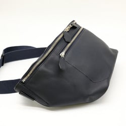 HERMES City Slide Cross GM Sling Bag Shoulder Waist Taurillon Cristobal Dark Navy