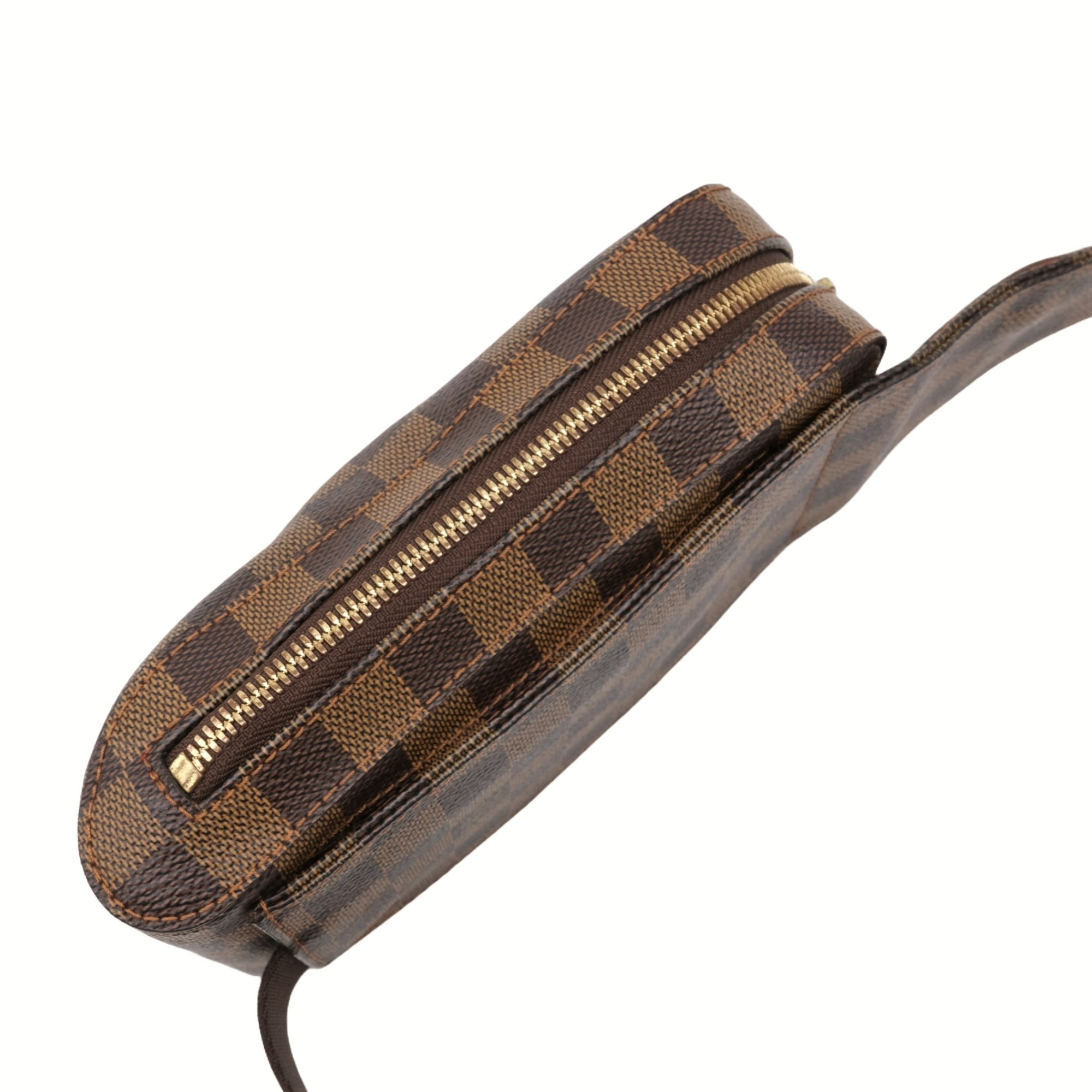 LOUIS VUITTON Damier Geronimos Waist Bag Shoulder Sling Ebene Brown N51994