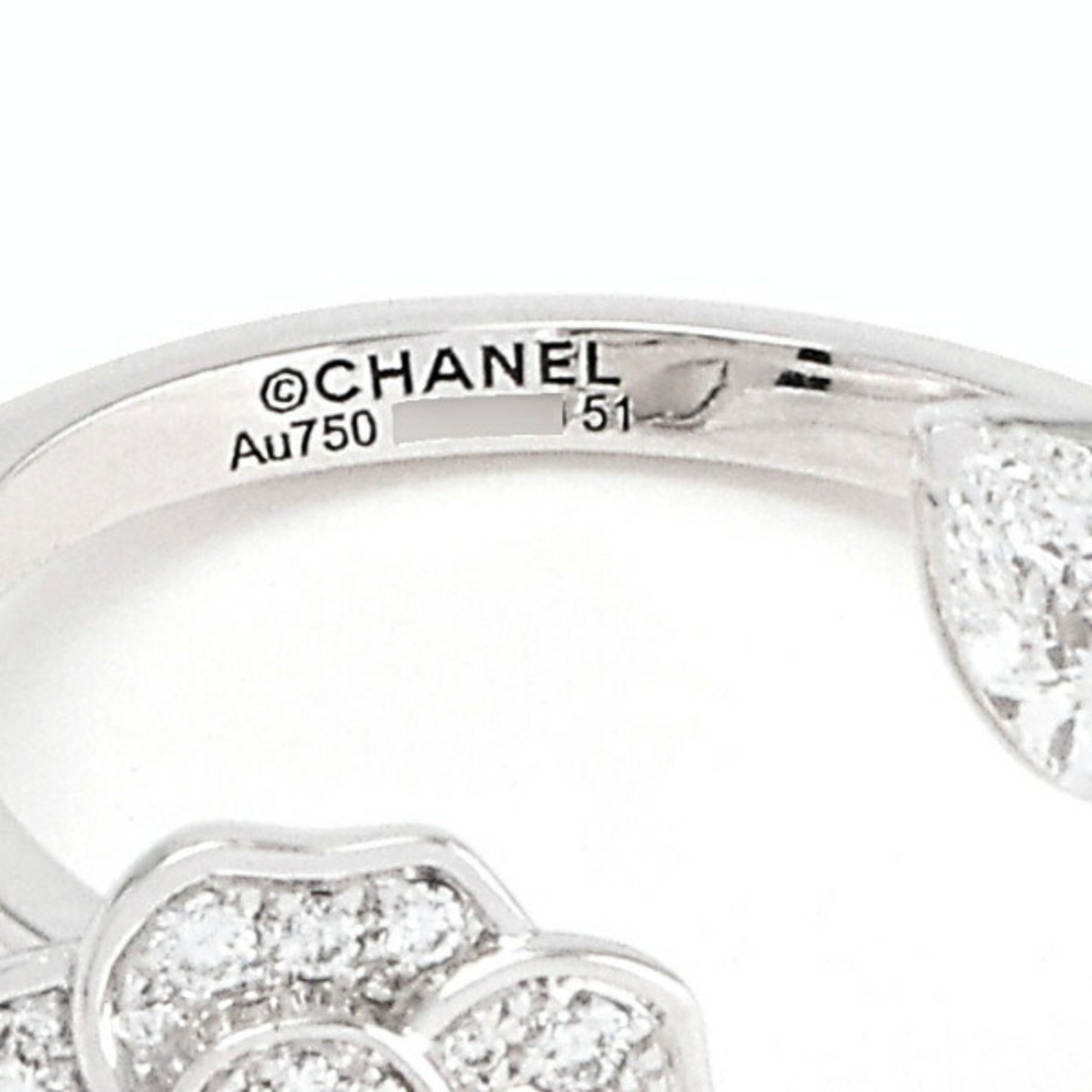 Chanel Camellia K18WG White Gold Ring