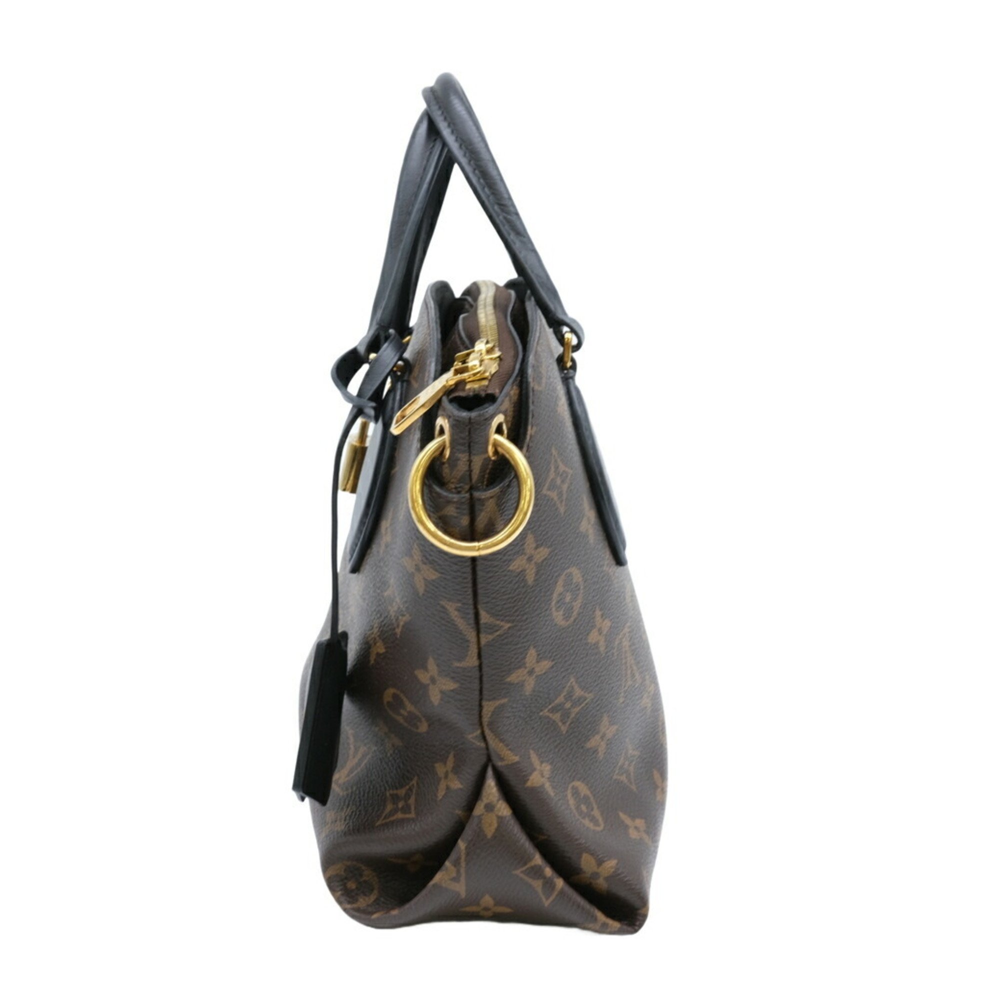 LOUIS VUITTON Louis Vuitton Flower Zip Tote MM Shoulder Canvas Monogram Brown M44351